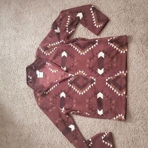 Sonoma Full Zip Poler Fleece Aztec Southwest Pattern